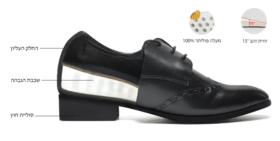 איך פועלות נעליים עם סוליות מגדילות גובה?